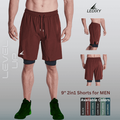 9" Inseam 2in1 Shorts for Men BSS04_img_8