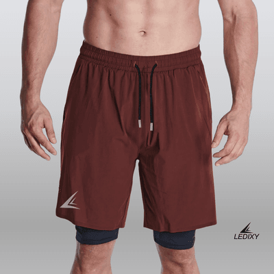 9" Inseam 2in1 Shorts for Men BSS04_img_1