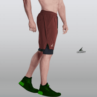 9" Inseam 2in1 Shorts for Men BSS04_img_4